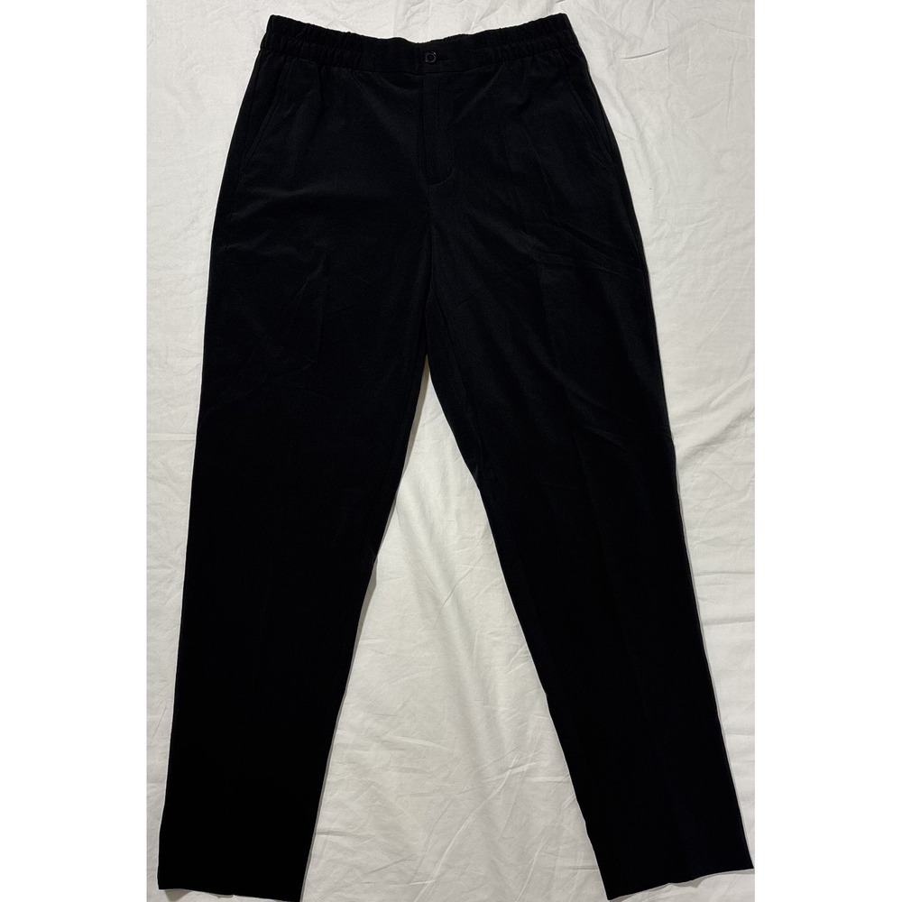 Banana Republic Womens Airstretch Dress Pants Black Flat Front Relaxed Fit XS